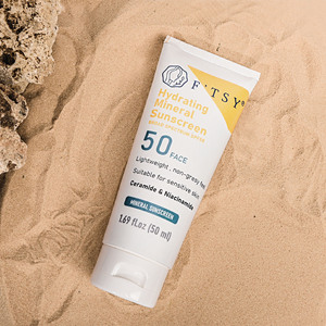Crème écran solaire UV intense hydratante personnalisée crème solaire minérale SPF 50 de marque privée - Product Image 2