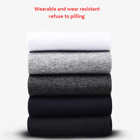 Chaussettes pour hommes sur mesure en gros, grandes tailles, chaussettes classiques pour hommes, chaussettes en coton antibactériennes, noires, blanches, marine