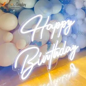 Ücretsiz tasarım toptan özel mutlu doğum günü akrilik led neon burcu