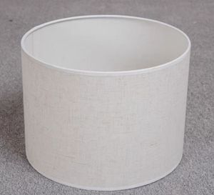 Abat-jour conique en tissu plissé plissé beige avec garniture pour lampe de table applique lampadaire décor - Product Image 6