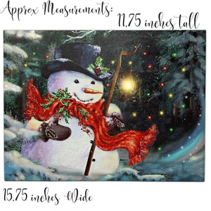 Bán Buôn Tùy Chỉnh Giáng Sinh LED Tường Nghệ Thuật Áp phích Người Tuyết Màu Nước LED <span class=keywords><strong>Canvas</strong></span> Sơn In Kỹ Thuật Số Trang Trí Nội Thất Vẫn Còn Sống - Product Image 5