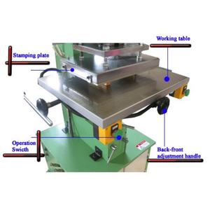 Presse à chaud semi-automatique de 15 tonnes pour dorure à chaud, style sécurité, pour vêtements, moteurs et engrenages, avec nouvelle pompe pneumatique - Product Image 4