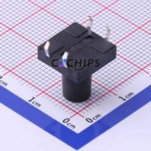 UK-B0224-G13-250 Tactile Switch Through hole-4P,12x12mm Switch Single Pole Single Throw Round Button 2.5N Through Hole - Product Image 2