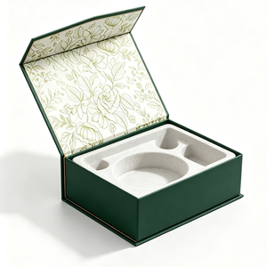 OEM Custom Logo Rigid Magnetic Gift Box with Molded <b>Pulp</b> Tray - Recyclable Varnishing Paperboard Craft Packaging Wholesale - Product Image 1