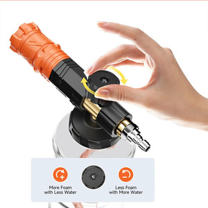 Stim Car Wash Foam Gun 1000Ml Adjustable Spray Nozzle Manual High <b>Pressure</b> Water Gun With Multiple Tips For Vehicle Cleaning - Product Image 2