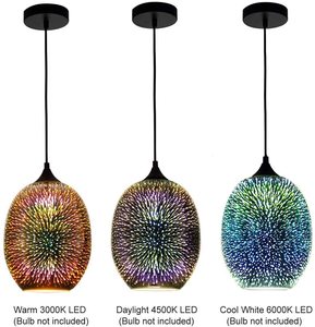 Lámpara Colgante de Cristal 3D Colorida, Estilo Retro, de Una Sola Cabeza, para Cafetería, Bar, Restaurante, Sala de Estar, Dropshipping Shopify - Product Image 2