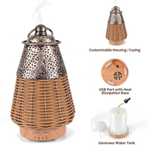 맞춤형 철제 장식 아로마 디퓨저, 가습기 기능이 있는 가정 및 사무실용 에센셜 오일 아로마테라피 가습기 - Product Image 2