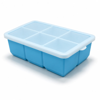 Moule à glaçons portable professionnel pour bar, 6 cavités, démoulage facile, pour whisky, bourbon, liqueur, en silicone