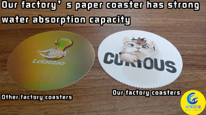 OEM ODM Wholesale Tissue square Paper <b>Drink</b> <b>coaster</b> Customized logo Printing Absorbent Pulp Board Paper Beer <b>coaster</b> - Product Image 2
