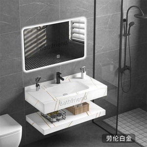 Armoire de salle de bain avec lumière <span class=keywords><strong>led</strong></span> armoire murale en <span class=keywords><strong>dalle</strong></span> de roche bassin en pierre - Product Image 6