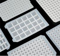 Cotasu Fabricant 96 Tapis d'étanchéité en silicone stérilisable à puits ronds pour microplaques, plaques PCR, plaques à puits profonds, consommables de laboratoire