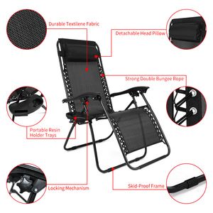 Sillas Plegables de Fábrica, Ajustables, Cómodas, Tumbonas para el Sol, Silla de Playa para Uso en Exteriores - Product Image 3
