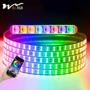 Lampu neon fleksibel Led kustom 110V 220V SMD2835 180 baris ganda dua baris led/m lampu strip led strip lampu Led tahan air luar ruangan