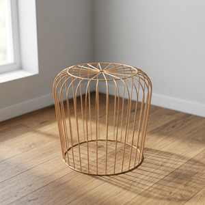 Tabouret en fil de fer thermolaqué - Product Image 1