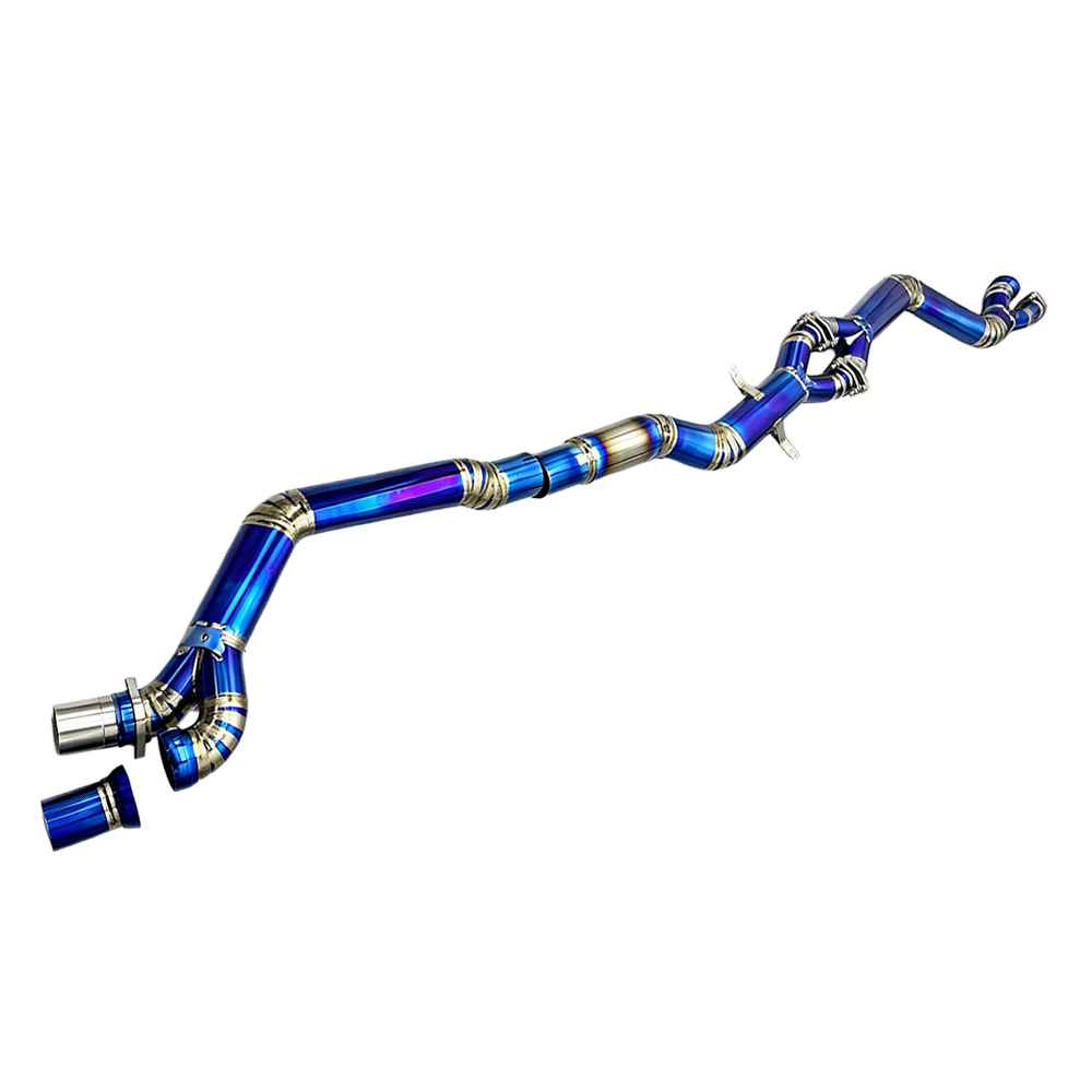 VantaFlow Burnt Blue 1.2mm Titanium Mid Pipe Exhaust for BMW M3 E46 3.2L 2000-2006 Performance Racing Light Weighting Exhaust Pipes