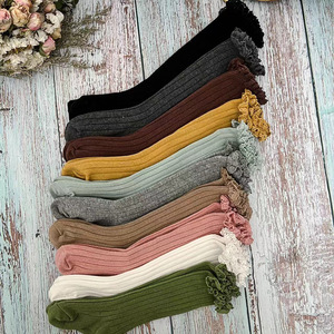 Gran oferta de fábrica, calcetines largos españoles <span class=keywords><strong>para</strong></span> niñas, <span class=keywords><strong>medias</strong></span> <span class=keywords><strong>para</strong></span> recién nacidos, calcetines largos, bonitos calcetines con volantes <span class=keywords><strong>para</strong></span> bebés y niñas pequeñas, calcetines hasta la rodilla con volantes - Product Image 4
