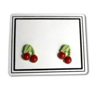Groothandel keramische oorbellen studs kleurrijk fruit aardbei kers watermeloen schattig zoet fruit mode minimalistische stijl oorbellen