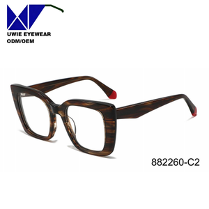 Gafas de Acetato con Lentes Planas, Montura Redonda 51-20-145, Bisagras Metálicas, Protección UV400, Anti-Radiación, Visión Nocturna, Cómodas, Estilo Personalizado, Empaque - Product Image 3