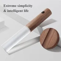 Lampe murale magnétique LED en bois USB, veilleuse pour cuisine, placard, escalier, chambre, table, lampe mobile, éclairage de chevet