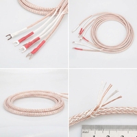 Câble de haut-parleur audiophile en cuivre monocristallin 12TC à 24 brins pour la connexion d'amplificateurs audio avec bi-câblage