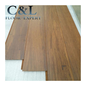 Suelo de Bambú Tejido en Tiras Sólidas Carbonizadas Lisas de 14 mm, Color Natural, Superventas 2025 - Product Image 1