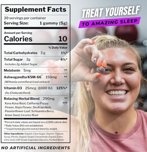 OEM Label pribadi suplemen diet kualitas baik Vegan Melatonin Gummies untuk relaksasi - Product Image 3