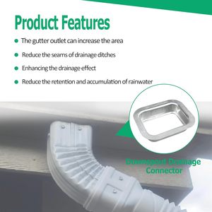 Factory Supply Aluminum Heavy Duty Aluminum Square Gutter <strong>Downspout</strong> <strong>Outlet</strong> for Building Rainwater Drainage - Product Image 2