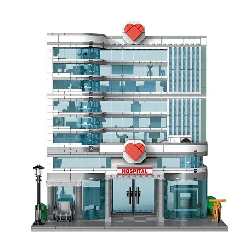 Xmork 20121 - 1350pcs Street View Cities Hospital Building Toys