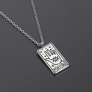 Collier pendentif Tarot de Divination gothique, bijoux Design lune, soleil, Art foncé, colliers pour femmes et hommes, Punk, cadeaux mystique - Product Image 3