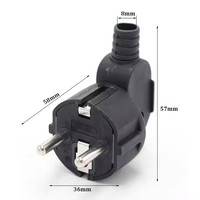 EU 2 Pin AC soket daya listrik CE nirkabel, soket listrik, konektor kabel ekstensi, soket CE nirkabel, 16A 4000W 125V