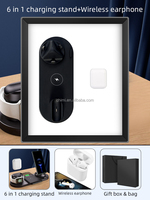 Coffret cadeau d'entreprise, boîtes personnalisées avec emballage Logo support de charge 6 en 1 + écouteurs + Bracelet intelligent + masseur de cou cadeaux Souvenirs