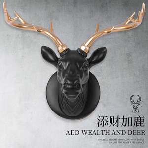 Nordic Deer Wall Ornament Black Gold Antlers Modern Living Room Home Decor Hanging Art For <b>Sofa</b> Background Wall - Product Image 4