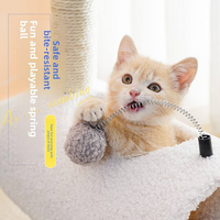 Arbre à chat en sisal avec tunnel et grotte pour chatons et chats d'intérieur, avec boule de jeu