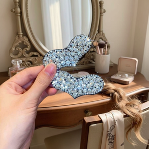 Hot Sale Trending Fashion Simple Women Hair Clips Luxury 5cm Snap <b>Sequin</b> Rhinestone Beaded Metal <b>Material</b> Wholesale Accessory - Product Image 3