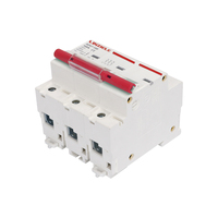 Disjoncteur miniature en cuivre 3P DZ47-100 125A, capacité de coupure 10kA, AC 400V, protection contre les surcharges et les courts-circuits