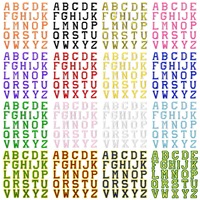 Patchs brodés colorés écologiques avec lettres personnalisées, combinaison d'alphabet anglais, lettres à repasser ou à coudre, applique DIY pour vêtements