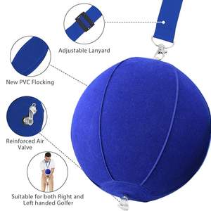 Balle d'entraînement de golf gonflable en PVC floqué <span class=keywords><strong>avec</strong></span> cordon réglable et pompe incluse, pour droitiers et gauchers, tous niveaux de compétence - Product Image 5