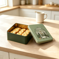 Boîte en fer blanc carrée personnalisée pour biscuits, bonbons, chocolats, gâteaux – Contenant d'emballage alimentaire en métal imprimé sur mesure, vente en gros, en vrac