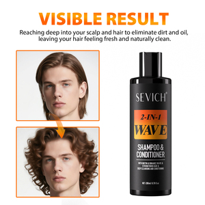 Crema de extracto de jengibre de biotina natural <span class=keywords><strong>para</strong></span> hombres 360 Wave 2 en 1 champú y acondicionador <span class=keywords><strong>para</strong></span> el tratamiento de la caída del cabello - Product Image 4