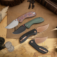 Couteau pliant de poche TRIVISA Hippo-CG EDC pour hommes, lame 14C28N, manche G10 avec clip, outil de survie, camping en plein air, chasse