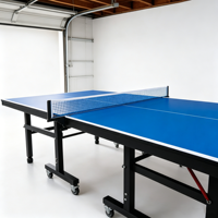 Table de ping-pong d'intérieur pliable, panneau standard, mobile avec roues et balles