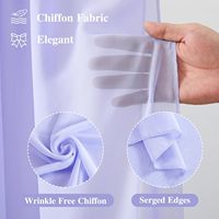 Voile de drapage pour arche de mariage en mousseline transparente violette, 1 panneau, taille personnalisée, rideau de fond, écharpe en voile pour décoration d'événements et de fêtes