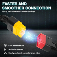 Cable THINKDIAG de 16 Pines Macho a Hembra, Cable de Extensión OBD2 de 0.36M para Thinkdiag Easydiag, Conector OBDII EOBD