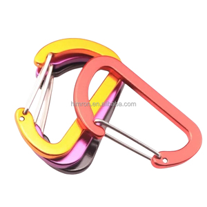 Moschettone in Lega di Alluminio di Alta Qualità 60*35mm a Forma di D, Clip Piatta in Alluminio con Chiusura a Filo <span class=keywords><strong>per</strong></span> Portachiavi - Product Image 5