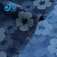 Tissu denim jacquard surdimensionné à motif floral texturé, écologique, couleur personnalisée, OEM, petite commande, pour jeans, manteaux, sacs (garçons, filles, hommes)