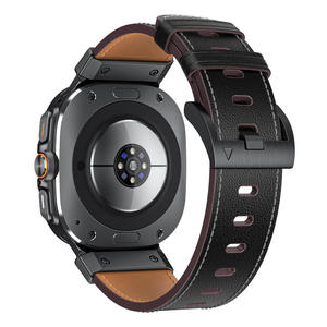 สายนาฬิกาหนังหรูหราขายส่งสำหรับ Samsung Galaxy Watch 7/8 Ultra 47 มม. พร้อมหัวเข็มขัดสแตนเลส - Product Image 4