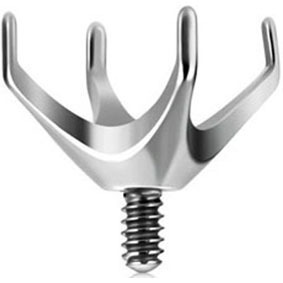 Clous d'oreille en acier titane à quatre griffes, type vis, creux, pour cartilage, filetage interne, anti-déchirure, accessoires de piercing - Product Image 3