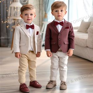 Fabricantes de ropa personalizada, trajes de <span class=keywords><strong>boda</strong></span> para bebés, trajes para niños, ropa para niños, 2 conjuntos, ropa de caballero, trajes para bebés - Product Image 5