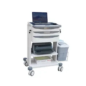Mobil hastane doktor koğuş bilgisayar arabası dizüstü bilgisayar muayene tıbbi taşıma arabası tekerlekler üzerinde