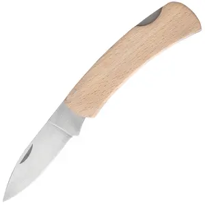 Ince kenar 2.8 damla noktası bıçak tırnak Nick açık avrupa kayın kolu geri kilit manuel cep bıçak kazınmış Monogram için